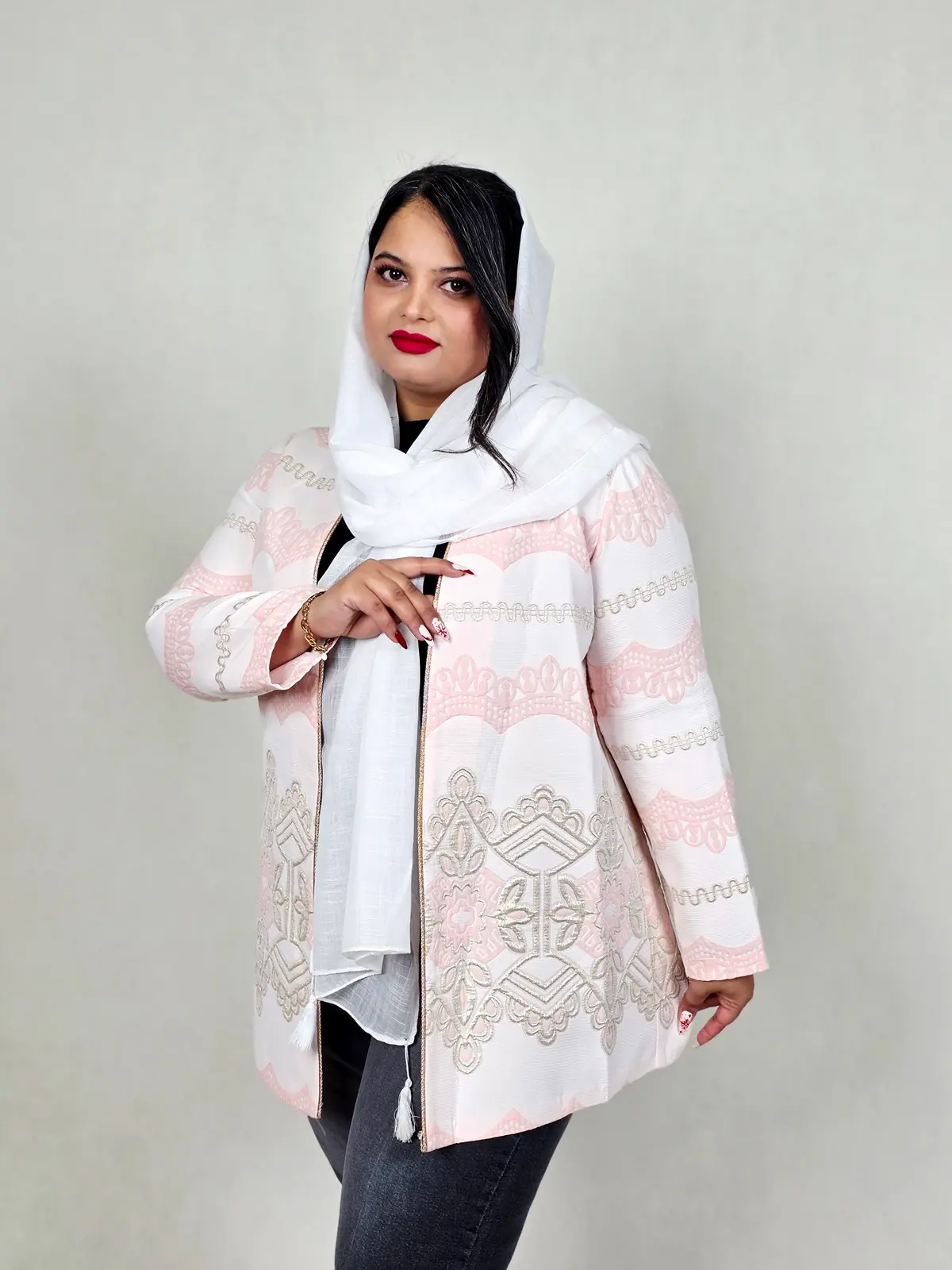 20251219_150830 مانتو ژاکارد پنلی - تصویر 1