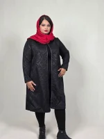 مانتو ژاکارد مشکی - تصویر 2