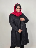 مانتو ژاکارد مشکی - تصویر 3