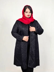 مانتو ژاکارد مشکی