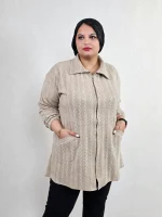 مانتو مخمل جلو زیپ - تصویر 2