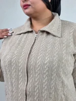 مانتو مخمل جلو زیپ - تصویر 10