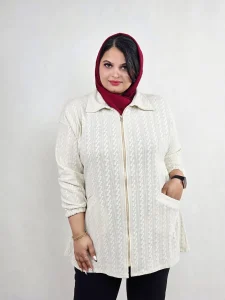 مانتو مخمل جلو زیپ