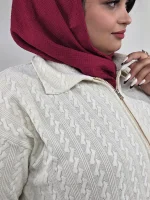 مانتو مخمل جلو زیپ - تصویر 6