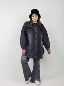 شومیز جین دوجیب