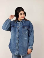 شومیز جین دوجیب - تصویر 3